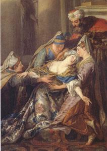 Jean-Francois De Troy Esther Fainting before Ahasuerus (mk05) oil painting image